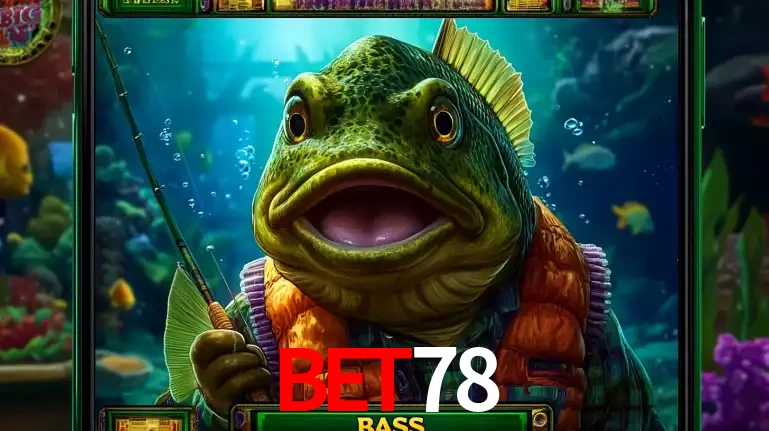 Personagem de peixe pescador do popular jogo de slot com tema de pescaria, uma das emocionantes opções de caça-níqueis para jogar e ganhar no cassino BET78.